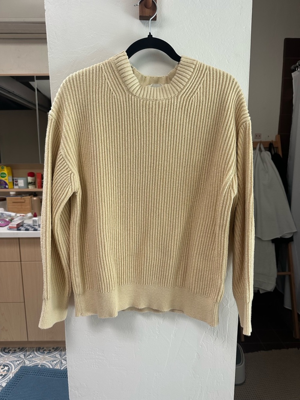 Everlane CROPPED RIBBED CREW IN EVERYDAY COTTON Yellow